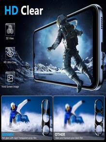 2 paquetes de protector de pantalla de vidrio templado Galaxy + 2 paquetes de protector de lente de cámara para Galaxy S23 FE, Galaxy A15/A15 5G, A25 5G, A05s/A05, A14, A24, A34 5G, A54 5G, A14, A04e, A04/A04s, A13 5G, A23 5G, A13, A14 5G.