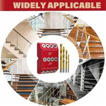 30 45 90 Degree Angle Drill Hole Guide Jig With 4 Drill Bits For Cable Railing, Portable Wood Post Drilling Template Block - Red - View 7