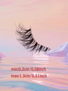 7 Pairs/Set Half Eye Natural Long Cat Eye False Eyelashes Suitable For Daily, Dating, Party And Festival