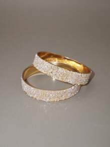 Hot Selling New Style Shiny & Sparkling Rhinestone Fashion Bracelet Set, 2pcs Each Set, Suitable For Parties, Gifts, And Daily Wear For Women - Diamond Bracelet - View 9