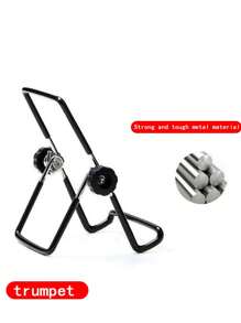 1 件折叠式桌面冷却支架，适用于 iPad/平板电脑/手机，360° 可旋转懒散支架，带铁丝 - 黑色 - 查看 4