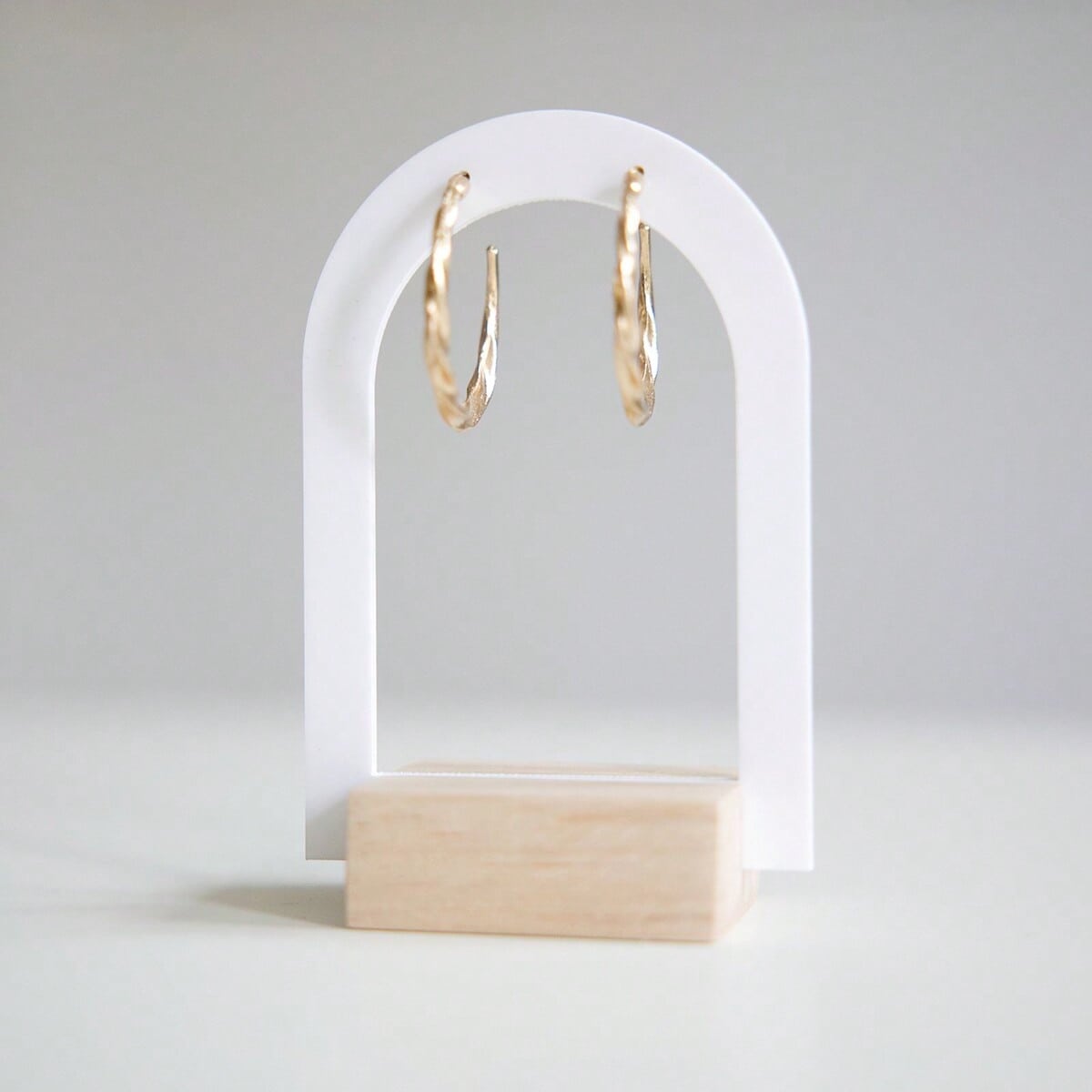 SAFIGLE Lot De 2 Présentoirs à Boucles D'oreilles Avec Base En Bois