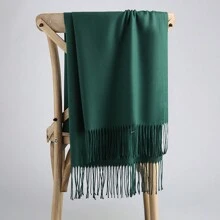 1入組女士純色流蘇長款圍巾，薄款多功能仿羊絨圍巾，全年適用，可作為冷氣披肩，簡約優雅的仿羊絨保暖圍巾 - 彩色 - 查看 18