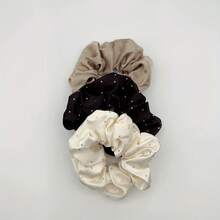 Women's Satin Hair Scarf & Scrunchie Set, Softer Than Silk, Valentine's Day Gift, Large Ponytail Holder - Pack Of 3, Diamond Summer Style - Multicolor - View 3