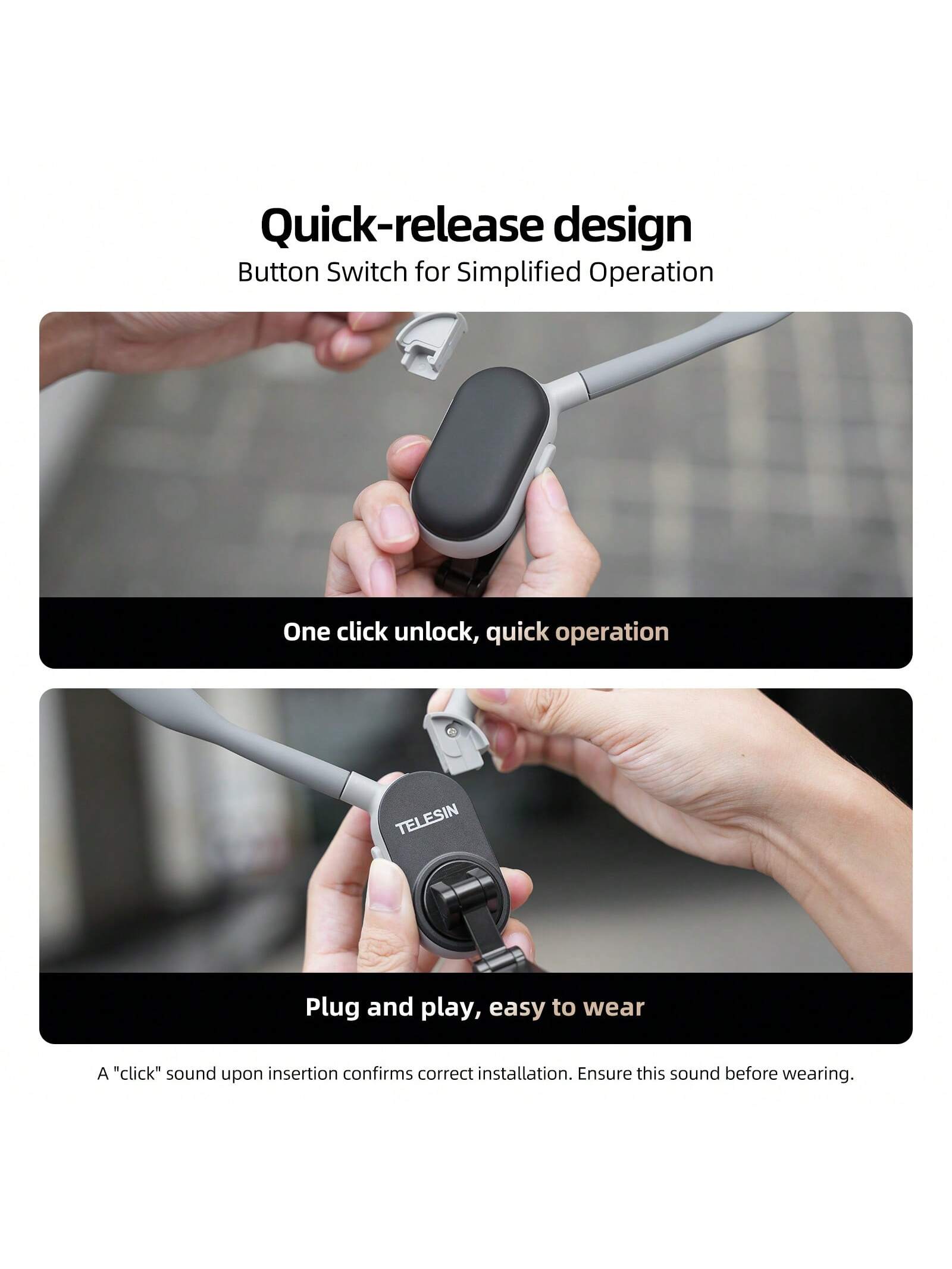 TELESIN جبل عنق مغناطيسي للهواتف الخلوية، حامل هات...