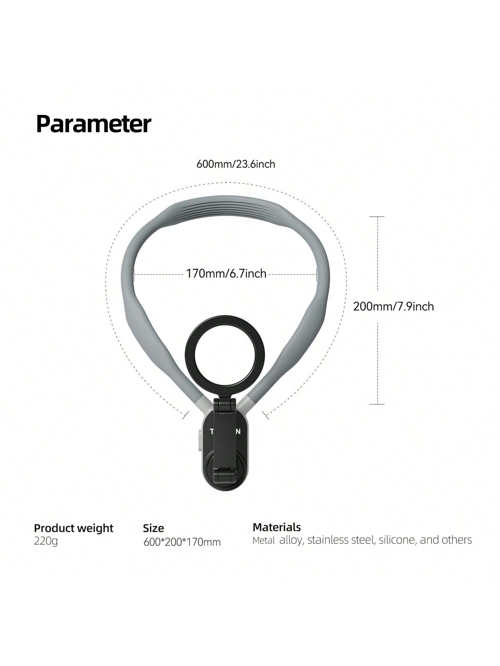 TELESIN جبل عنق مغناطيسي للهواتف الخلوية، حامل هات...