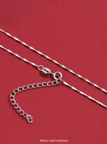 999 Sterling Silver Collarbone Necklace For Women, Silver Content: 92.5%, No Pendant, Stylish & Simple Chain Necklace, Versatile Accessory, Plated In Platinum, Ideal Gift For Friends, Mothers Valentines