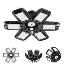 Luces LED para garaje, paquete de 2 unidades/1 pieza, luz de tienda LED de 180W, luces de techo de garaje LED de 18000LM con 6+1 paneles deformables, base E26/E27 para almacén, garaje o taller - tamaño - Ver 8