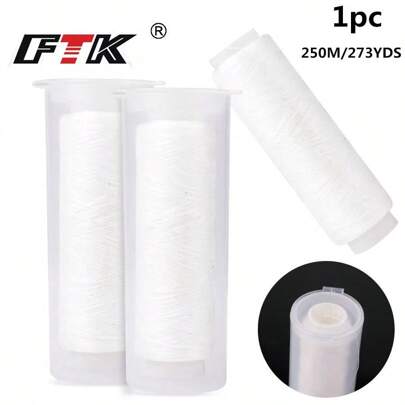  FTK 1PC Elastic Invisible Fishing Line With Box 0.2mm 250M/273Yard Per Spool Elastic Invisible Fishing Line Keeps The Bait On The Hook!