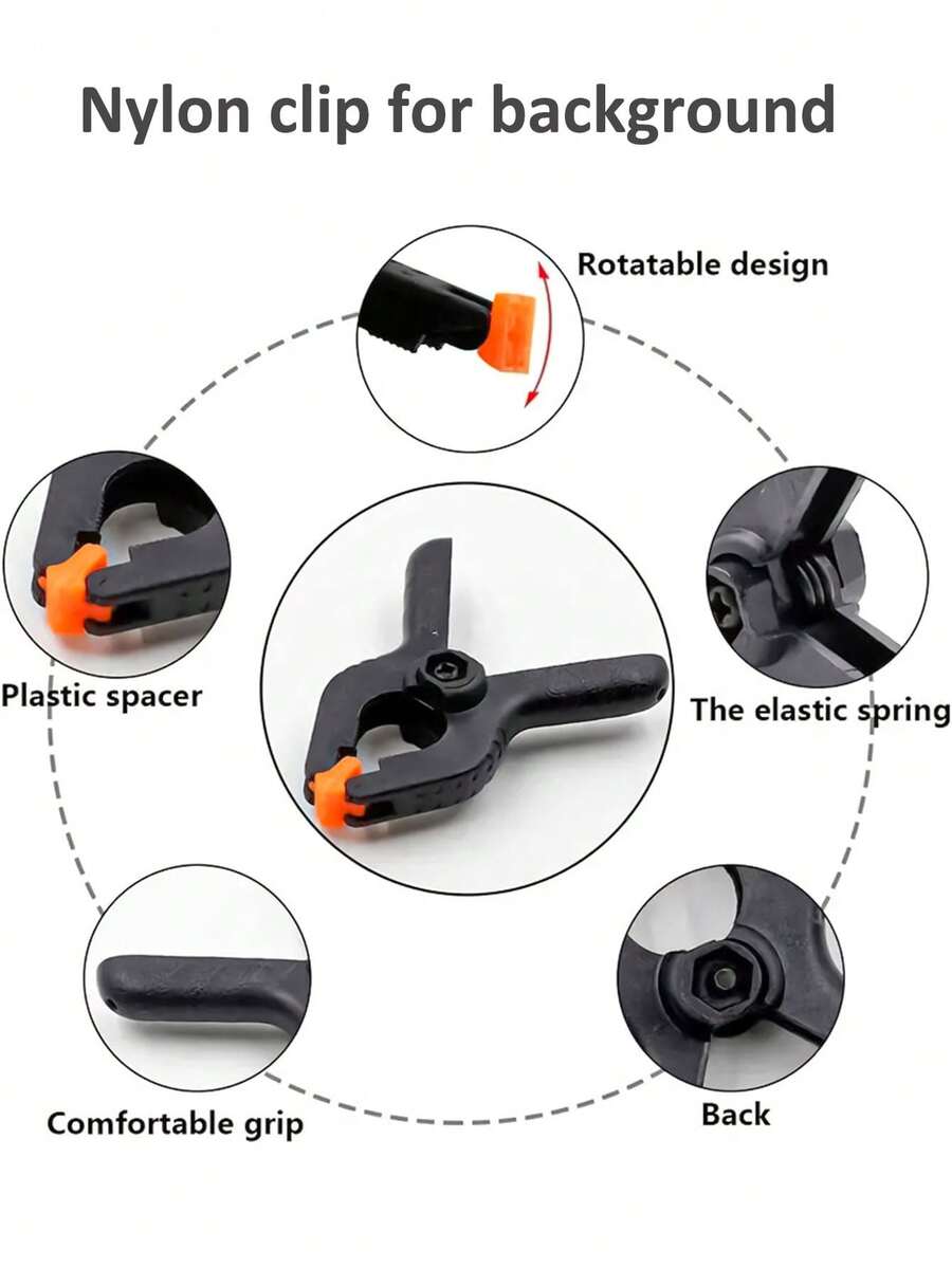 12pcs Plastic Spring Clamps, Small Heavy Duty Clips For Crafts