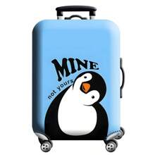 Verstärkter Kofferschutzfilm, süßer Tier-Graffiti-Planeten-Stadt Elastische Kofferüberzug für Reisen, Kratzschutz-Staubabdeckung, geeignet für 18-32 Zoll Gepäck, Tasche, Organizer, Aufbewahrung