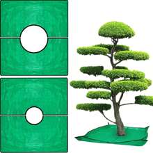 1入園林塗層布，78.74" x 78.74"，帶有扣環的防水花園塗布，適用於剪枝、修剪和落葉的配件 - 綠色 - 查看 1