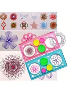 1/2 pezzi Righello geometrico multifunzione a spirale, strumento per disegno e apprendimento artistico, colore casuale