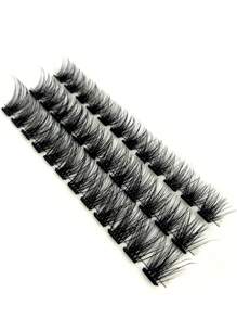 HBZGTLAD New 3-Row Self-Adhesive Eyelash Bundle, 36pcs DIY Lash Extension Pieces, Personalized Natural Reusable False Eyelashes Lash Clusters,Eye Lash Clusters,Individual Eyelashes,Lashes,Fake Lashes - Black - View 7