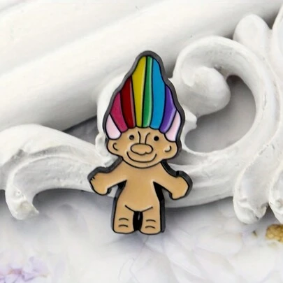 1pc Cute And Funny Little Boy Alloy Brooch For Men Pin For Clothes Bag Charm Backpack For School Office Accessories Shirts Jacket Jewelry Halloween Autumn-Winter Accessories, Suitable For Teens, Youth, Men, Casual, Outdoor, Athletic, Vacation, Graduation Gifts, Birthday, Daily Wear Clothes Pin Teacher Gifts Halloween Accessories Teachers Day Costume Accessories Bag Charms Christmas Men Gifts Bag Pins