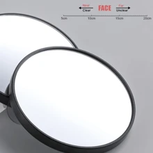 5/10/15入組雙吸盤放大化妝鏡，可吸附女孩的毛孔、黑頭、痘痘、念珠菌工具，放大面部細節，清晰高清化妝鏡，配有吸盤壁鏡 - 圓形放大鏡15倍白色 - 查看 4