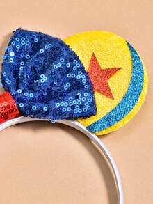 Băng đô tai lấp lánh 3D hoạt hình lâu đài pháo hoa dễ thương ngọt ngào và đáng yêu cho ngày lễ, du lịch, lễ hội và trang phục Halloween cho bé gái, cho tiệc Halloween - Nhiều màu - Xem 8