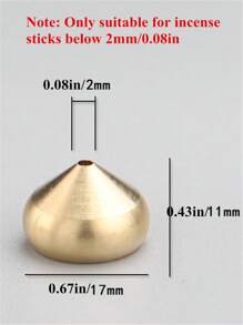 1 pièce Support à encens en laiton massif doré en forme de goutte d'eau grande/moyenne, vase à fleurs en cuivre pur de petite taille, brûle-encens rond perforé en forme de gourde, accessoires - Doré - Voir 14