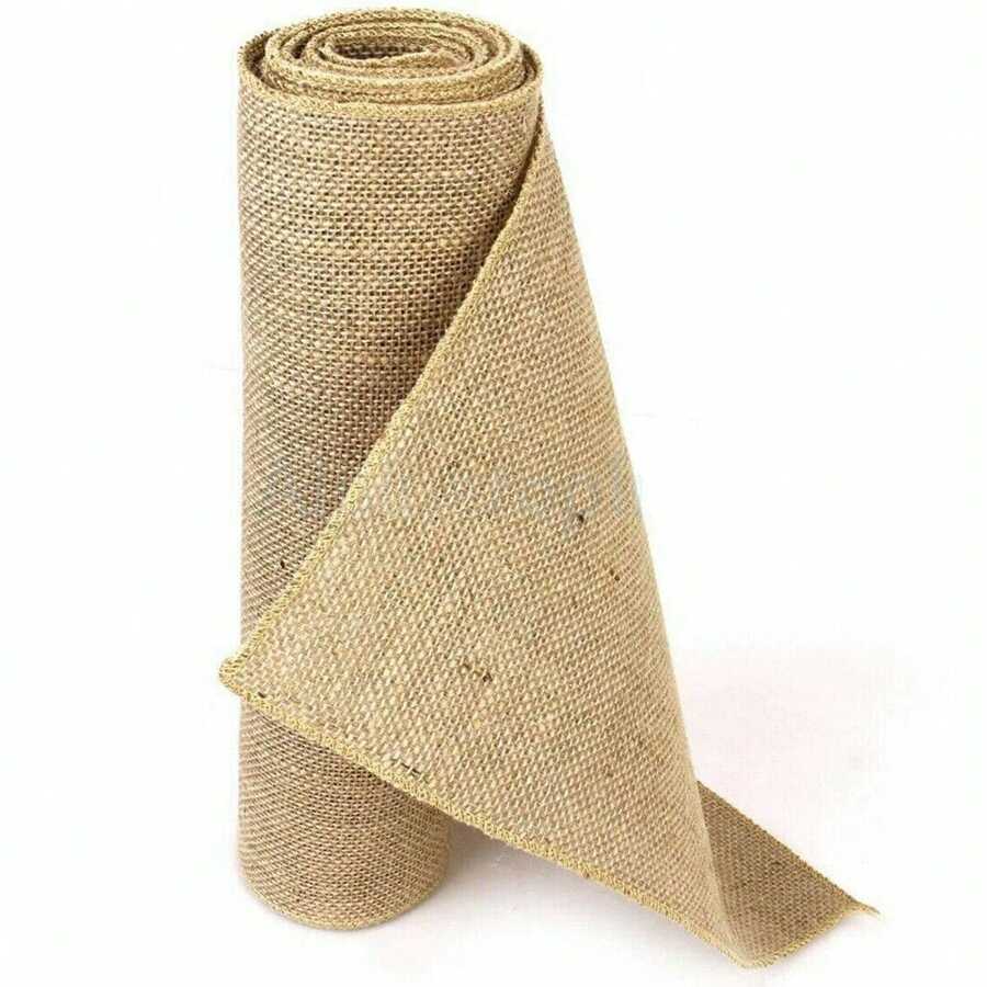 10Mx30CM Hessian Table Runners Hessian Roll Fabric Burlap Jute Rustic Wedding,Burlap Ribbon Versatile,Ideal For Decorating Chair,Table And Some Craft Choices,Add Pretty Scenery In Your Wedding,Home,Party Or Any Occasions.