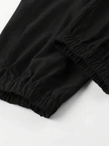 Spring/Summer/Autumn Season Tween Boys' Casual/Commuting Fashionable Drawstring Cargo Pants Without Fleece, Back-To-School College Style