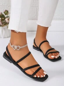 Women's New Summer Flat Sandals, Comfortable Outdoor Casual Fashion Breathable Light-Weight Sandals