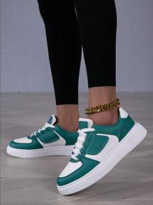 Phong cách trẻ trung và đơn giản cho các hoạt động ngoài trời, đi dạo trong khuôn viên trường, phiêu lưu trên đường phố. Quà tặng sinh nhật và ngày lễ lý tưởng. Chống trượt và chống mài mòn. - trắng xanh - Xem 5