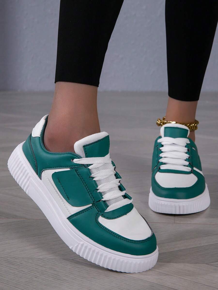 Phong cách trẻ trung và đơn giản cho các hoạt động ngoài trời, đi dạo trong khuôn viên trường, phiêu lưu trên đường phố. Quà tặng sinh nhật và ngày lễ lý tưởng. Chống trượt và chống mài mòn. - trắng xanh - Xem 1