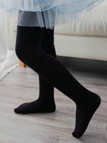 2 Pairs Children's Black Skin-Colored Thin Breathable Pantyhose Suitable For Daily Wear Or Fashion Matching - Multicolor - View 5