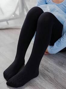 2 Pairs Children's Black Skin-Colored Thin Breathable Pantyhose Suitable For Daily Wear Or Fashion Matching - Multicolor - View 3