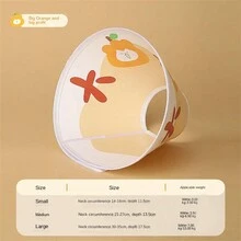 One Elizabeth Circle Cat Neuter Collar Lick-Proof English Short Cat PU Soft Neck Collar Collar Collar Head Dog Pet Supplies - Orange - View 4