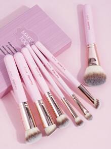 MAANGE 7件/13件专业化妆刷套装，带纸盒/收纳盒，包含眼影刷、散粉刷、粉底刷、修容刷、遮瑕刷、眼影刷和晕染刷。刷毛柔软，便携易用，是旅行的理想之选，也是送给女性和女孩的绝佳礼物。该套装包含多种化妆刷，是一套完整的化妆刷套装，也是一份精美的化妆礼品套装。 - 粉色 - 查看 7