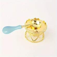 1個爐子+1個封蠟匙，歐式洛麗塔空心爐子，金屬燭台，復古爐架，適用於聖誕節/信封封蠟/藝術DIY熔化封蠟工具 - 混合色 - 查看 12