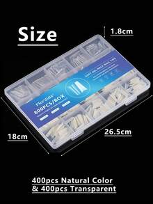 800 Cái/hộp Trong Suốt & Phối Màu Tự Nhiên Full Cover Vuông Hạnh Nhân Hình Bầu Dục Giày Nhọn Kiểu Pháp Nửa Độ Phủ Quan Tài Móng Tay Giả Traceless Acrylic Đầu Home DIY Thiết Kế Cho Phụ Nữ Và Các Bạn Gái Kéo Dài Nhanh Dụng Cụ Làm Móng Tay Ấn Vào Móng Tay - Nhiều màu - Xem 9