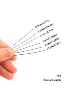 MXHAOYU 1 Roll Random Length Non-Elastic Metal Wire Beading Soft Steel Wire String For DIY Jewelry Making, Material Pulling Wire For Necklace And Bracelet, 0.3-0.8mm - Multicolor - View 5