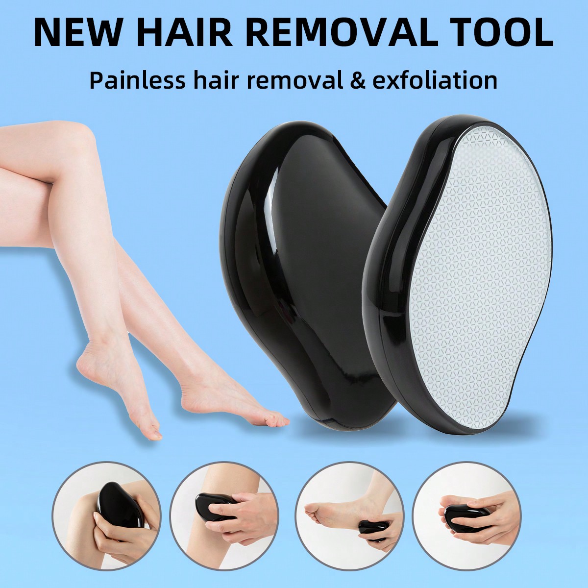 1 piÃ¨ce Ã‰pilateur Ã cheveux physique nanotechnologique indolore, sÃ©curitÃ©, facile Ã nettoyer, rÃ©utilisable, rÃ¢pe manuelle multifonctionnelle