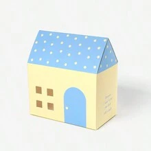 1入組/5入組多彩房屋城堡簡單可愛糖果餅乾包裝盒，房子形狀，可愛的小城堡，孩子節慶禮物 - 彩色房子城堡 - 查看 18