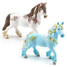 固體模擬卡通有趣神話動物與花仙子和馬幻想模型桌面靜態兒童玩具 - 彩色 - 查看 1