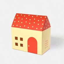 1入組/5入組多彩房屋城堡簡單可愛糖果餅乾包裝盒，房子形狀，可愛的小城堡，孩子節慶禮物 - 彩色房子城堡 - 查看 19