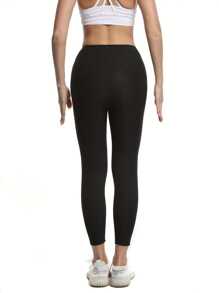 56388844 Pantalón de sauna para mujer para deportes y exterior de cintura alta que adelgaza la cintura, pantalón de compresión de entrenamiento de ejercicio, moldeador corporal para muslos, accesorios de gimnasio para fajas reductoras de abdomen, fajas lumbares para faja reductora de abdomen - Plateado - Ver 3