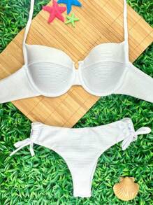 Women Bikini Sets - 白色 - 查看 1