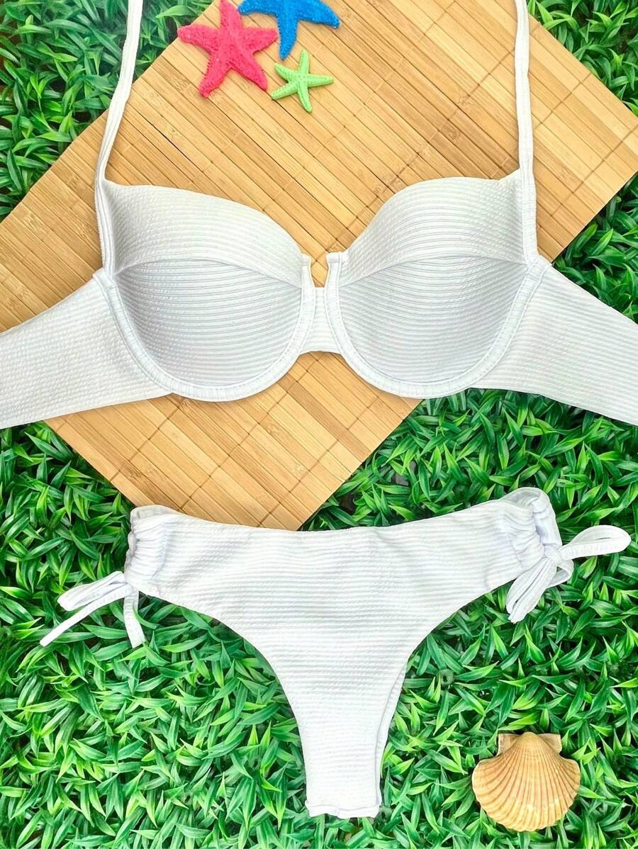 Women Bikini Sets - 白色 - 查看 1