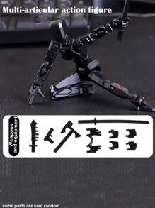 13 Joints Movable Action Figure Doll Model Robot Building Blocks Toy, 13 Joints Movable 3D Toy Dog DIY Assembly Toy, 360 Degree Flexible Joints