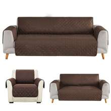 1/2/3 Seater Sofa Cover Couch Loveseat Slipcover Pet Dog Mat Furniture Protector - màu nâu - Xem 6