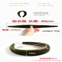 1件純色海綿髮箍，寬邊設計，適合成年女性，適用秋冬，美妝居家髮飾 - 彩色 - 查看 5