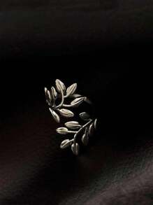 1 件叶子设计缠绕戒指万圣节戒指订婚结婚戒指