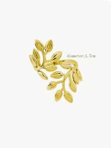 1 件叶子设计缠绕戒指万圣节戒指订婚结婚戒指