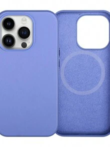 Funda Piel Magnética para iPhone - Lila Púrpura - Ver 3