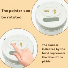 1pc 4th Generation Pickle Jar With Separation Design For Wet And Dry Ingredients, Food Storage Container For Pickles And Olives - Clear - View 3