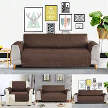 1/2/3 Seater Sofa Cover Couch Loveseat Slipcover Pet Dog Mat Furniture Protector - màu nâu - Xem 1