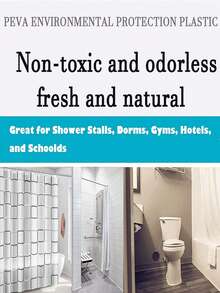 1入組俐落的方格淋浴簾，防水浴室防水墊，採用高品質PEVA製成，防撕裂金屬扣環，塑料掛鉤，適用於宿舍房間、陽台、商店裝飾 - 彩色 - 查看 2